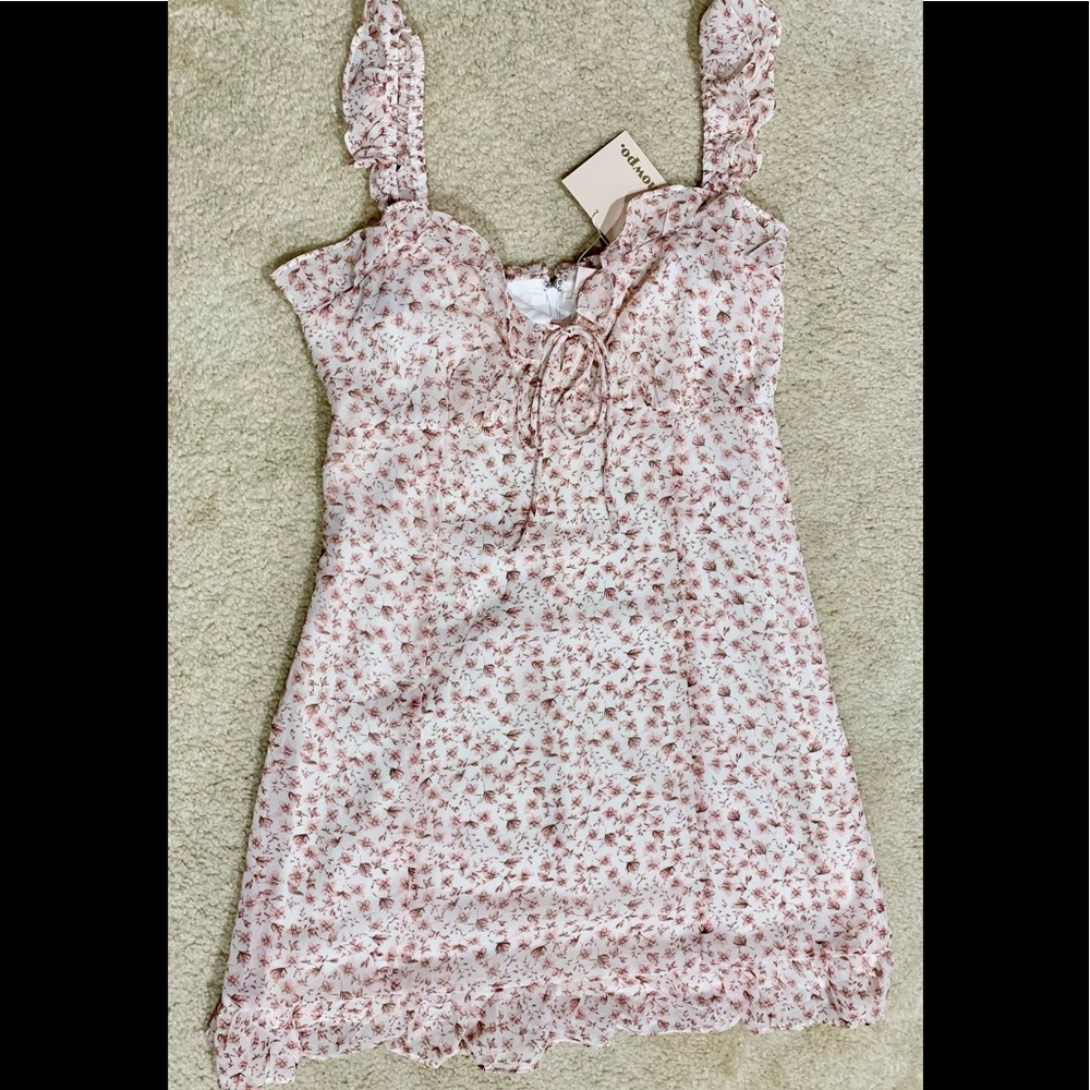 White Floral Mini Dress